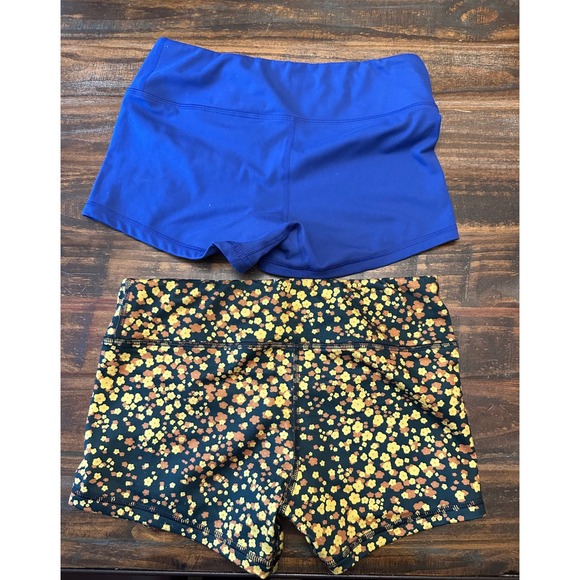 Fleo Athletics Shorts Medium Athletic Gym Workout Running Blue Floral Bundle - Picture 3 of 8